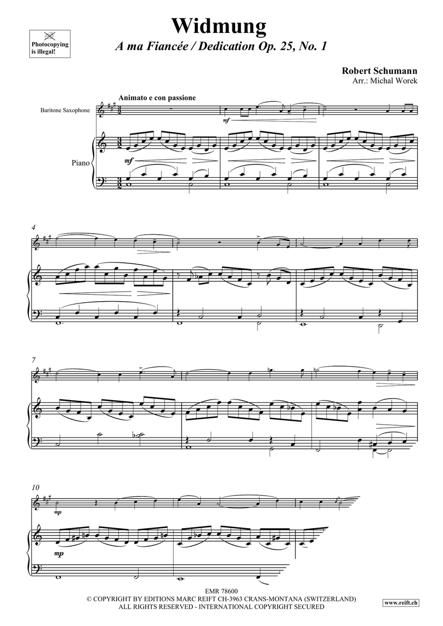 Widmung Widmung Baritone Saxophone scores gallery preview page 3