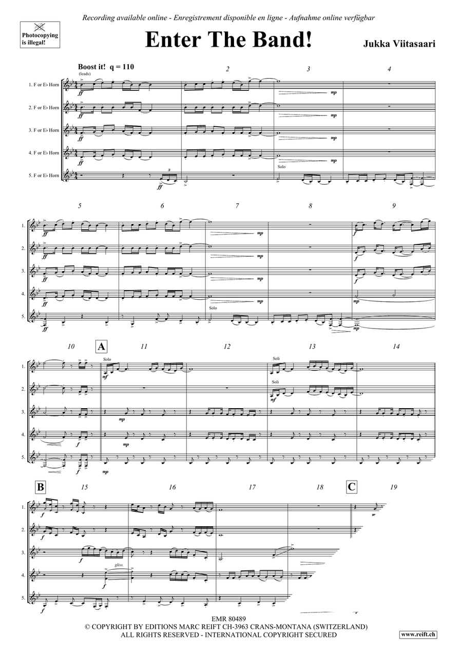 Enter The Band! Enter The Band! Score scores gallery preview page 4