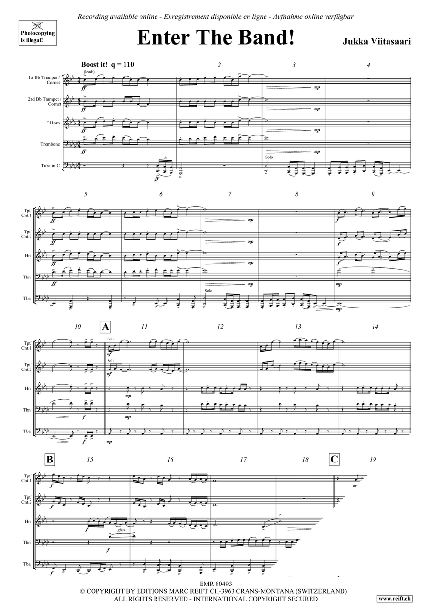 Enter The Band! Enter The Band! Brass Quintet scores gallery preview page 4