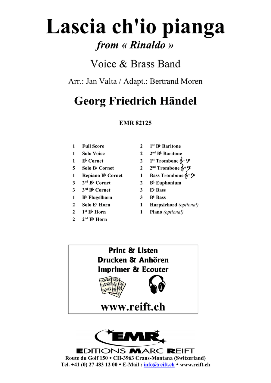 Lascia Ch'io Pianga Lascia Ch'io Pianga Brass Band scores gallery preview page 2