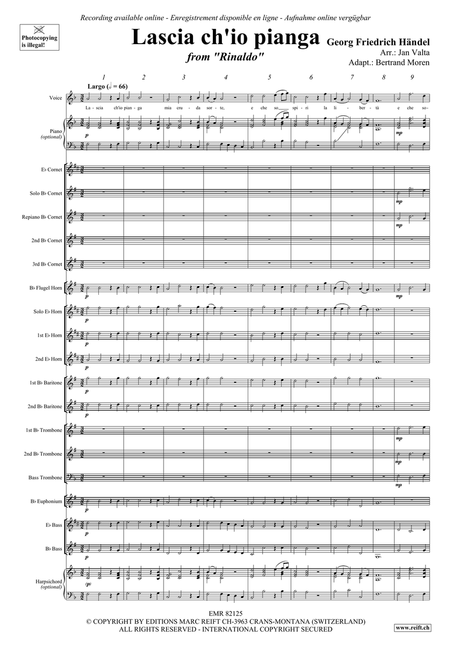 Lascia Ch'io Pianga Lascia Ch'io Pianga Brass Band scores gallery preview page 3
