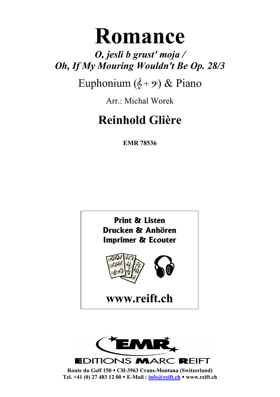 Romance by Reinhold Moritzovich Gliere Euphonium - Sheet Music page 2