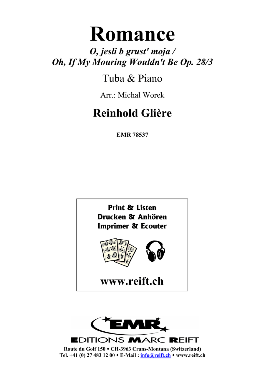Romance by Reinhold Moritzovich Gliere Tuba - Sheet Music page 2