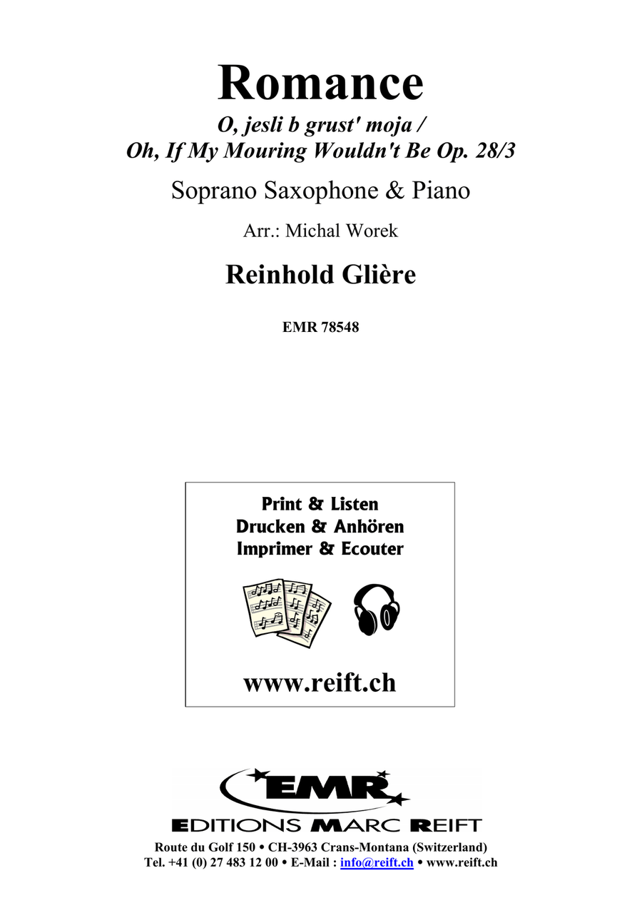 Romance by Reinhold Moritzovich Gliere Soprano Saxophone - Sheet Music page 2