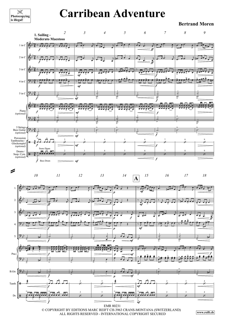 Carribean Adventure Woodwind Quintet scores gallery preview page 4