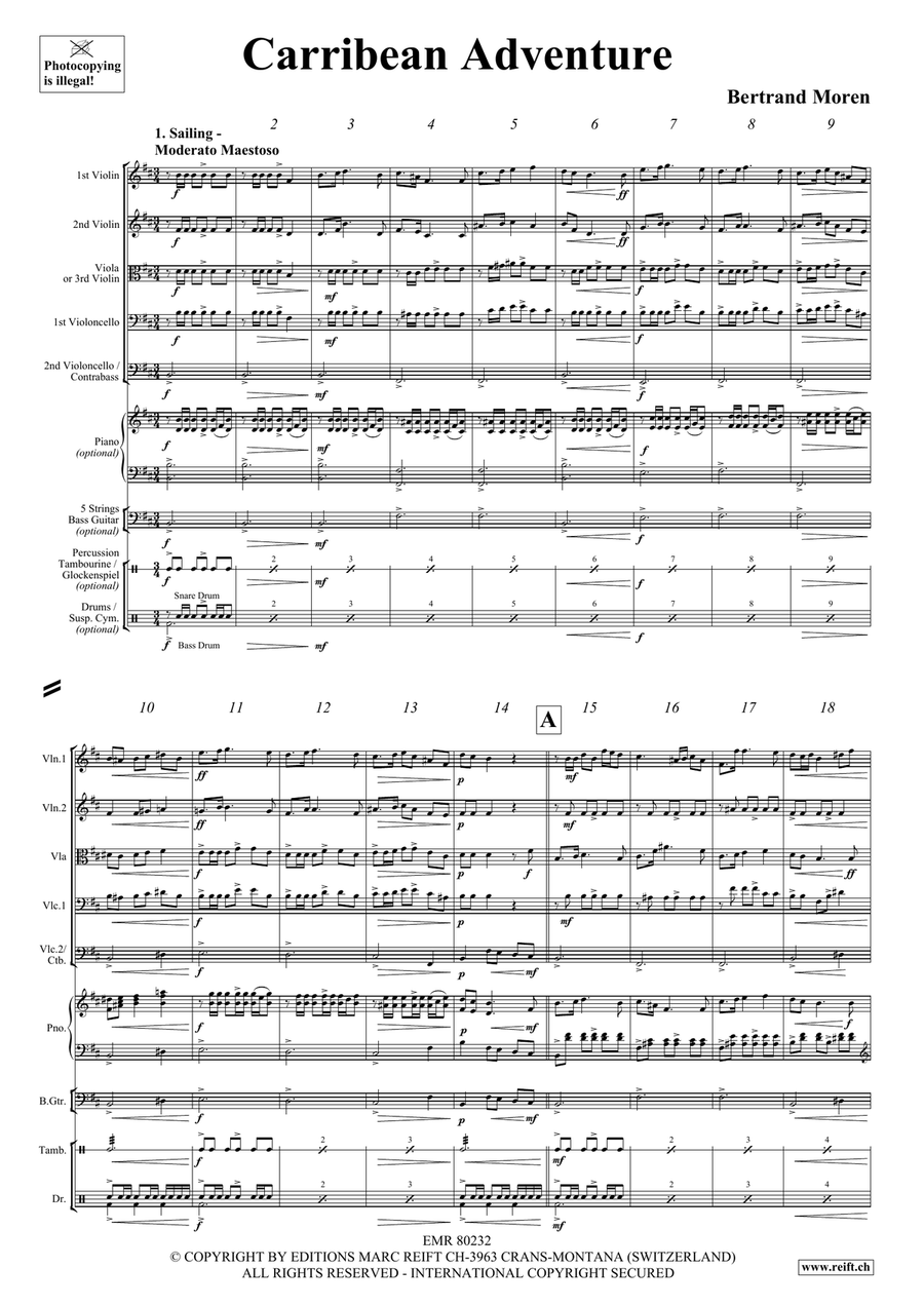Carribean Adventure Carribean Adventure String Orchestra scores gallery preview page 4