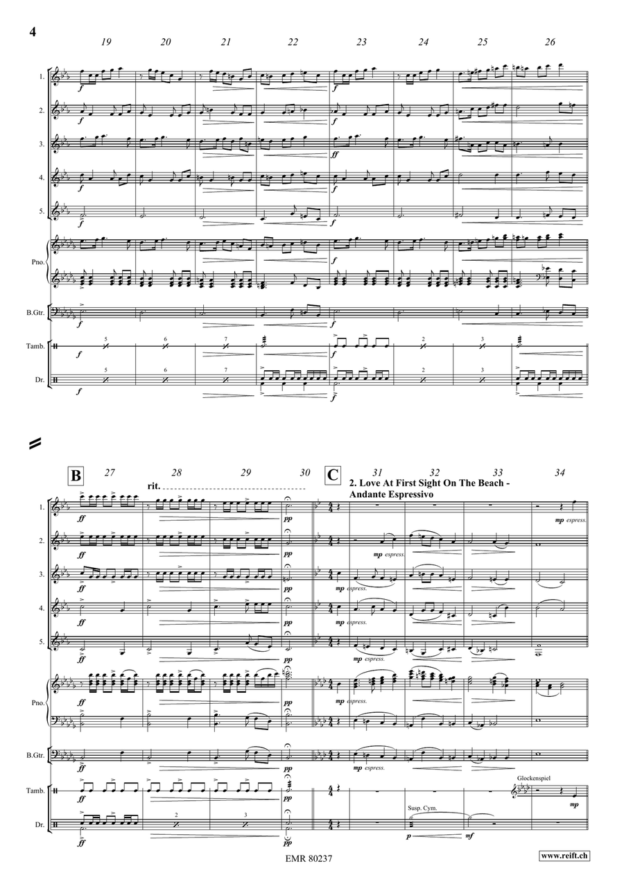 Carribean Adventure Carribean Adventure Euphonium Quintet scores gallery preview page 5