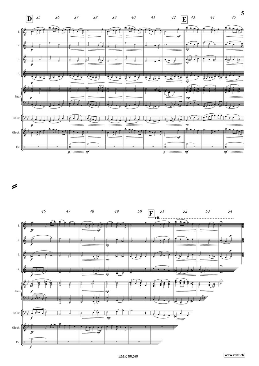 Carribean Adventure Carribean Adventure Clarinet Quartet scores gallery preview page 6