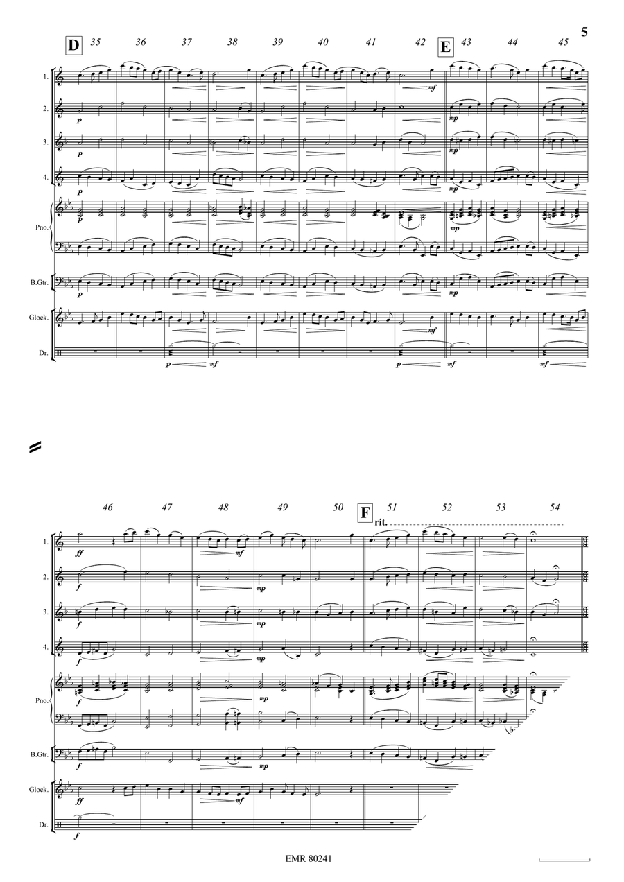 Carribean Adventure Saxophone Quartet scores gallery preview page 6