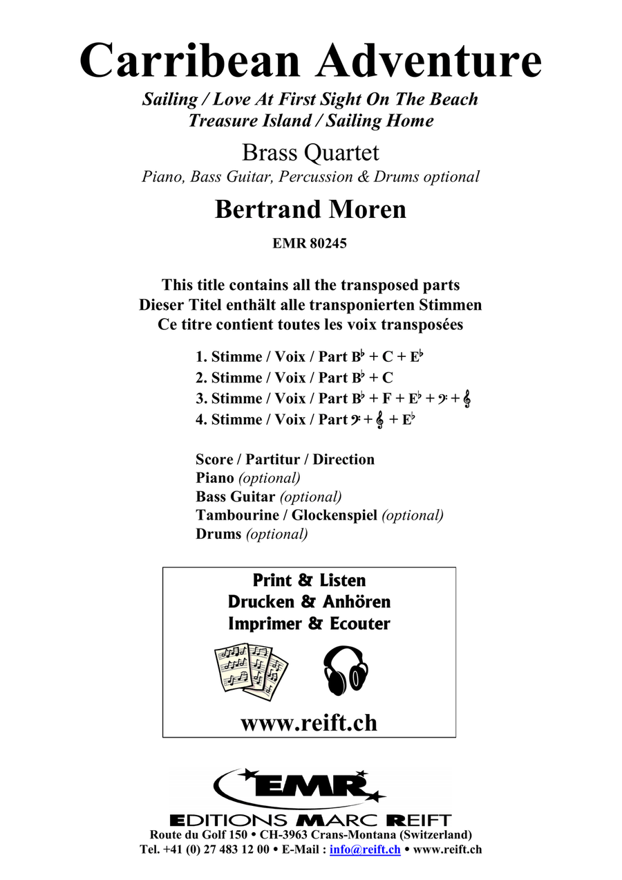 Carribean Adventure Carribean Adventure Brass Quartet scores gallery preview page 2
