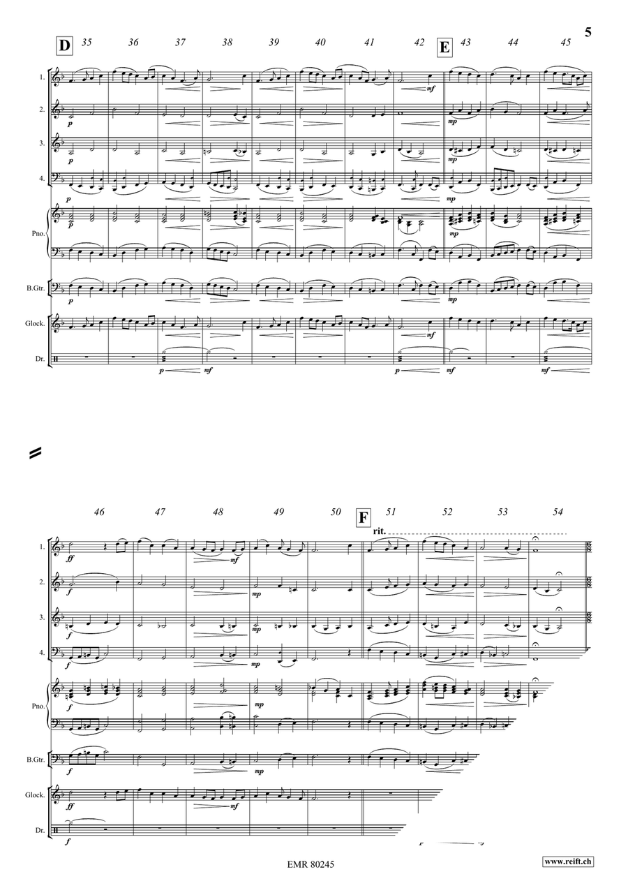 Carribean Adventure Carribean Adventure Brass Quartet scores gallery preview page 6