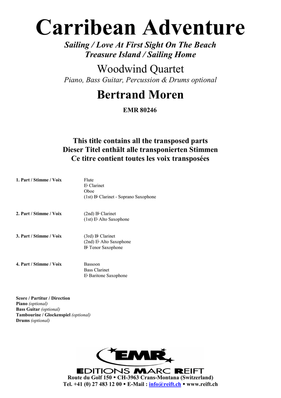 Carribean Adventure Woodwind Quartet scores gallery preview page 2
