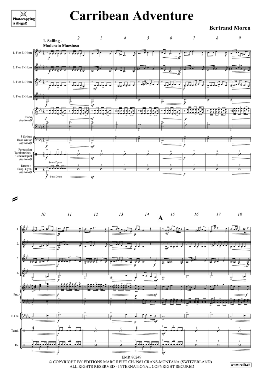 Carribean Adventure Horn scores gallery preview page 4