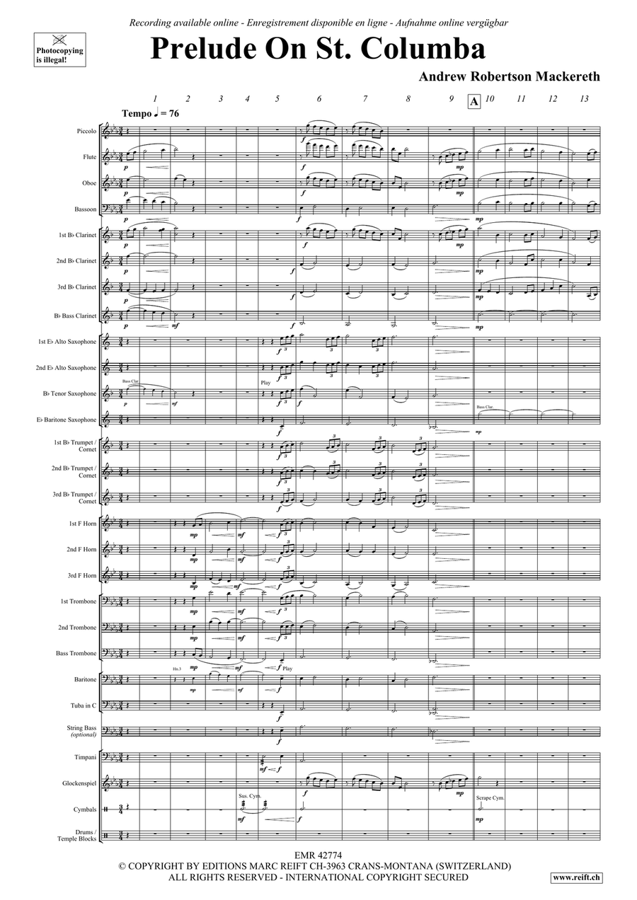 Prelude On St. Columba Prelude On St. Columba Concert Band scores gallery preview page 5