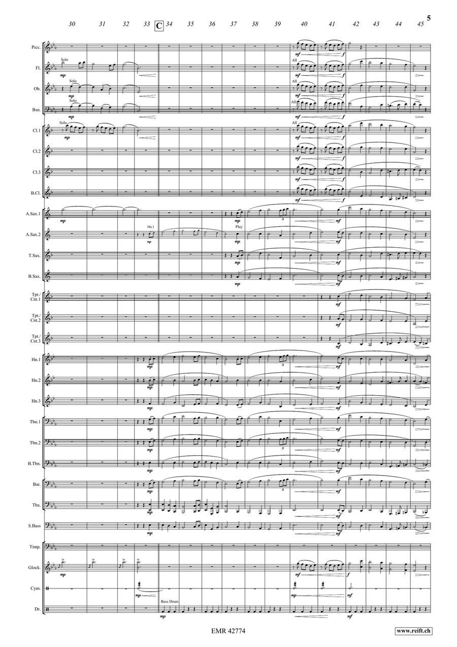 Prelude On St. Columba Prelude On St. Columba Concert Band scores gallery preview page 7