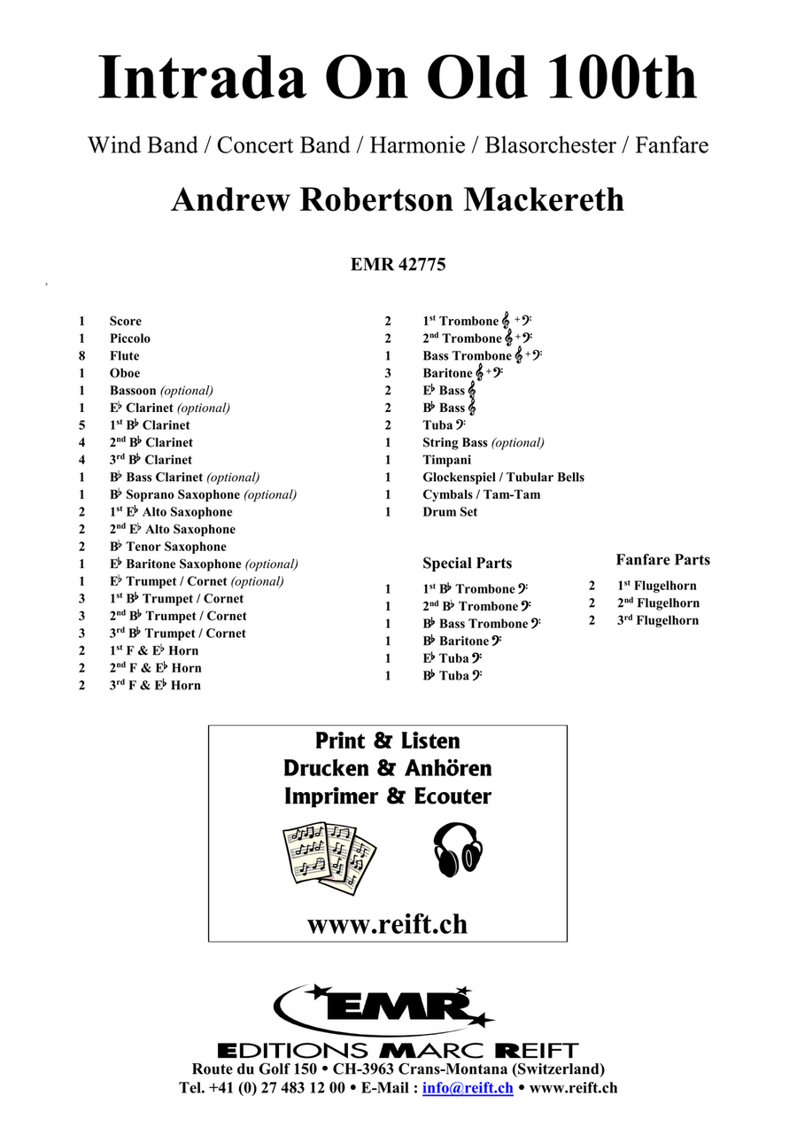 Intrada On Old 100th Intrada On Old 100th Concert Band scores gallery preview page 2