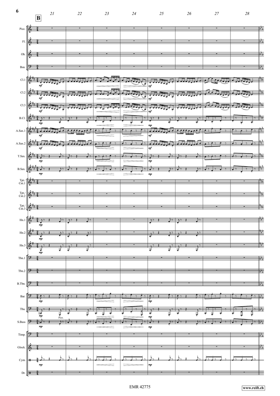 Intrada On Old 100th Intrada On Old 100th Concert Band scores gallery preview page 8