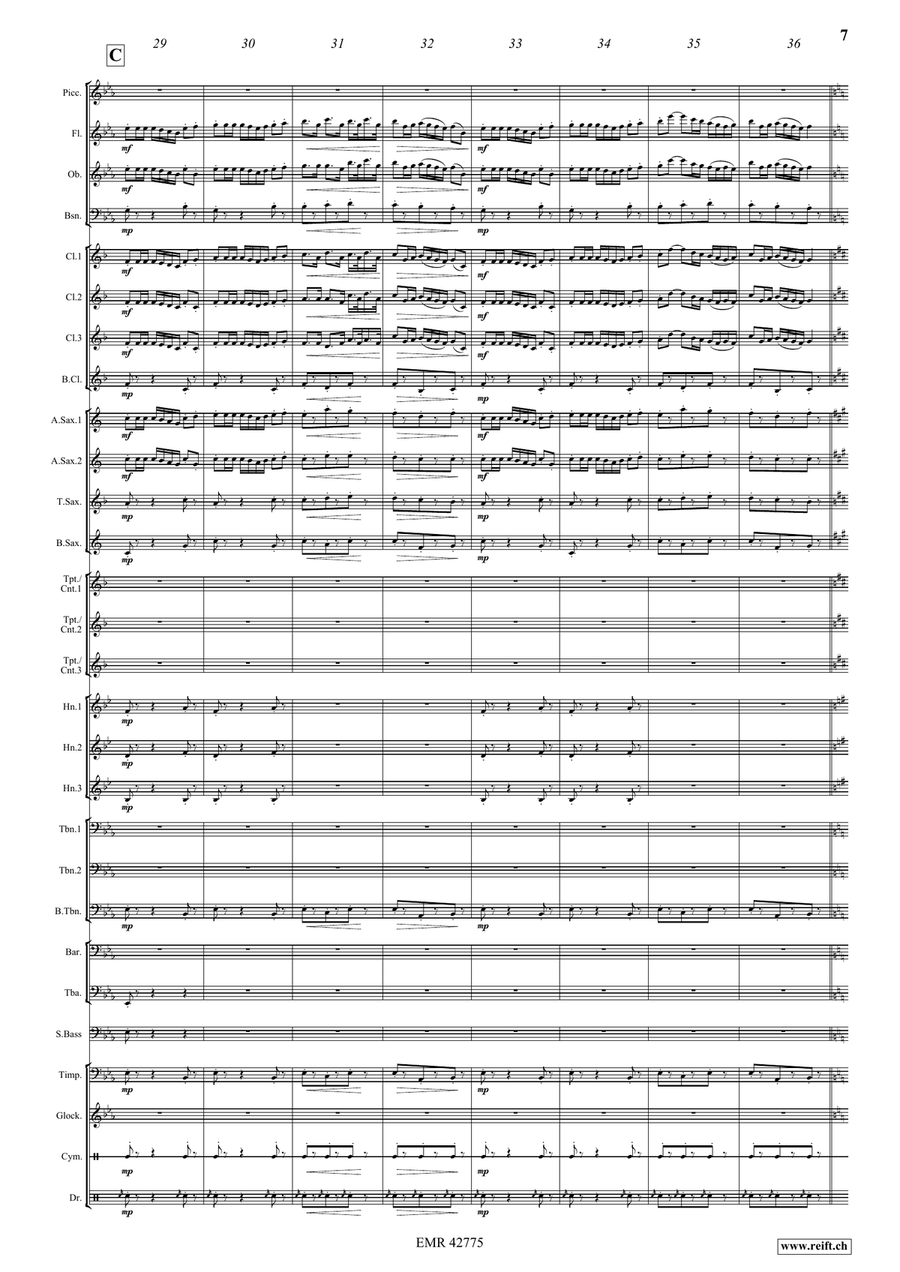 Intrada On Old 100th Intrada On Old 100th Concert Band scores gallery preview page 9