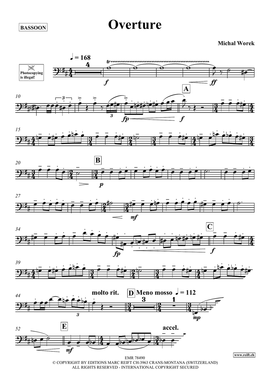 Overture Overture Bassoon Solo scores gallery preview page 4