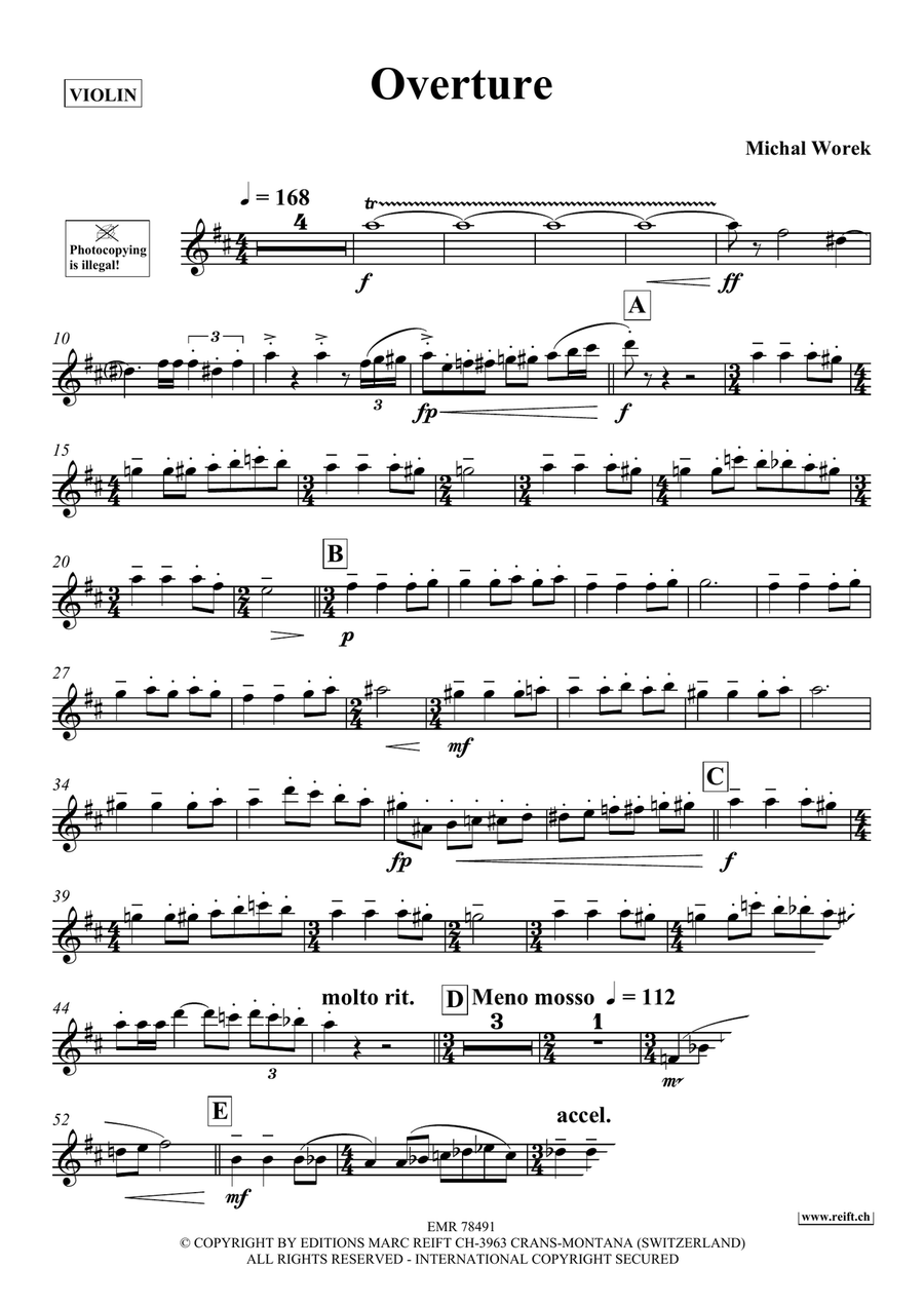 Overture Overture Violin Solo scores gallery preview page 4