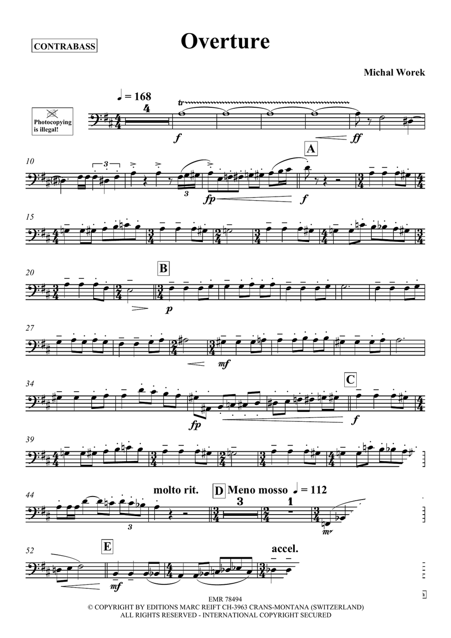 Overture Overture Double Bass scores gallery preview page 4