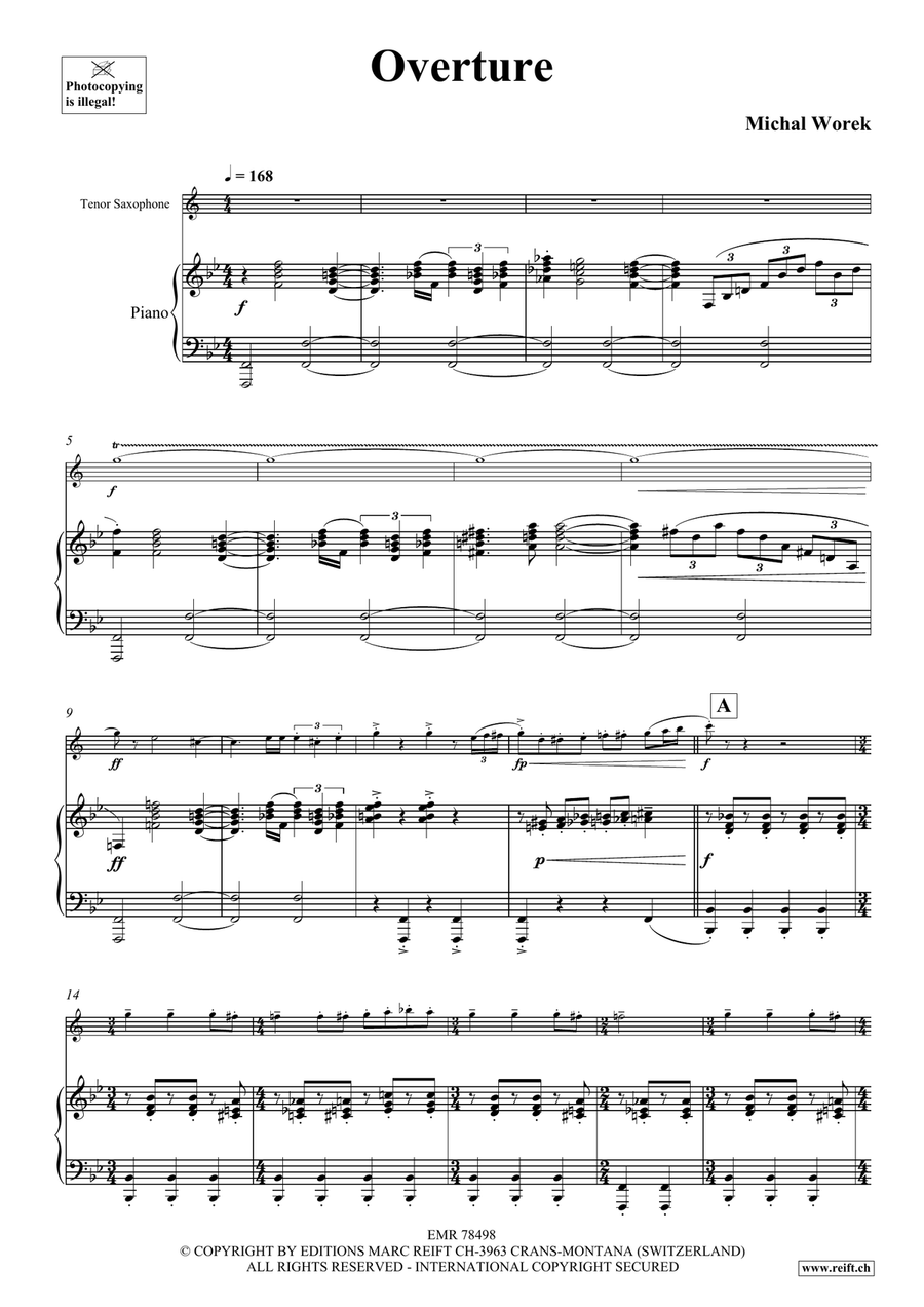 Overture Overture Tenor Saxophone scores gallery preview page 5