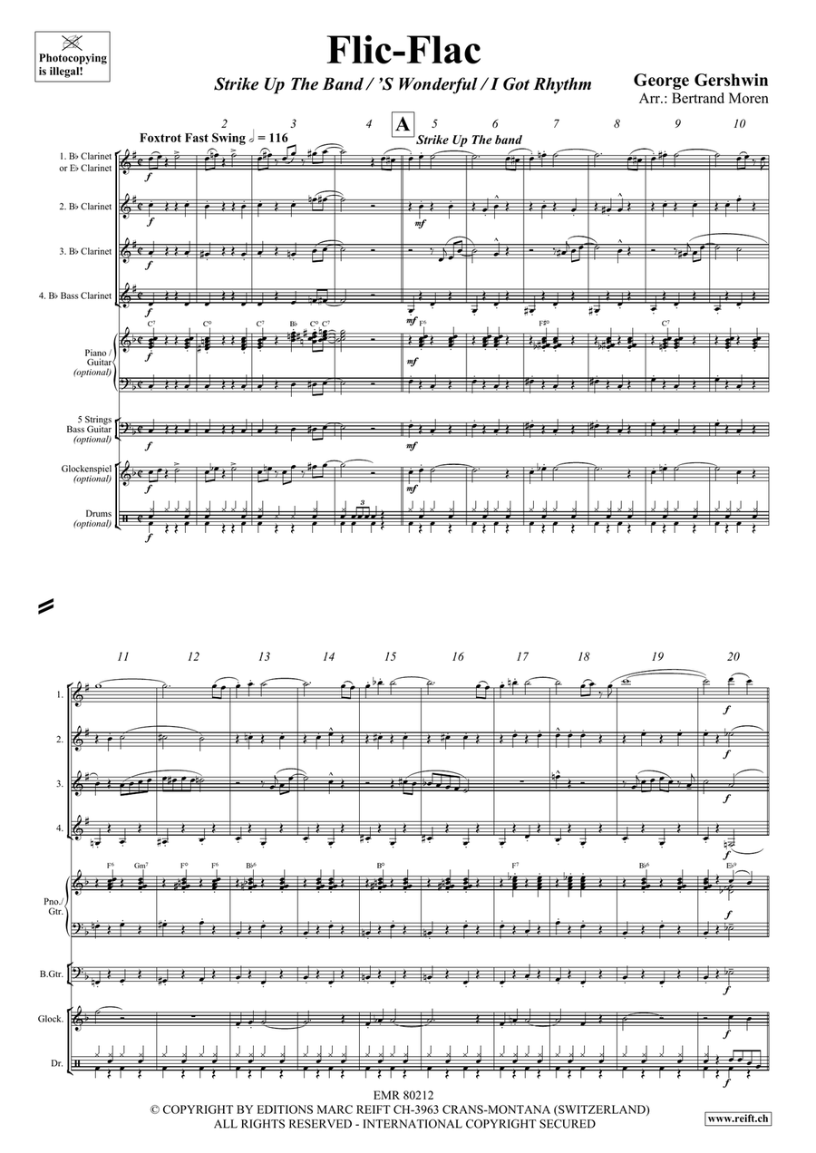 Flic-Flac Flic-Flac Clarinet Quartet scores gallery preview page 3