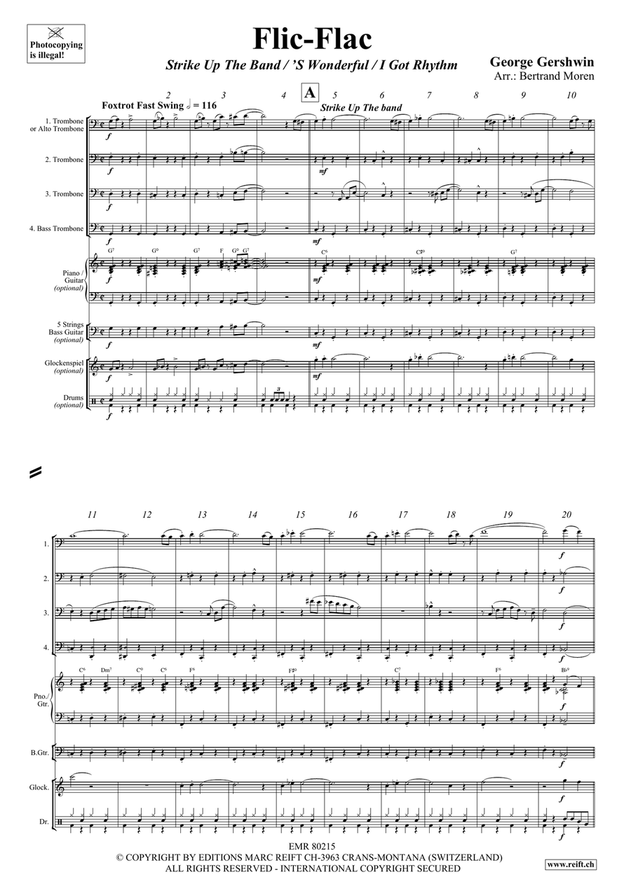 Flic-Flac Flic-Flac Trombone Quartet scores gallery preview page 3
