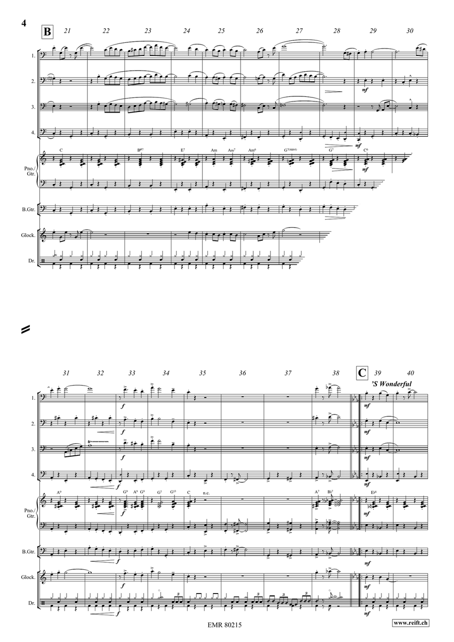 Flic-Flac Flic-Flac Trombone Quartet scores gallery preview page 4