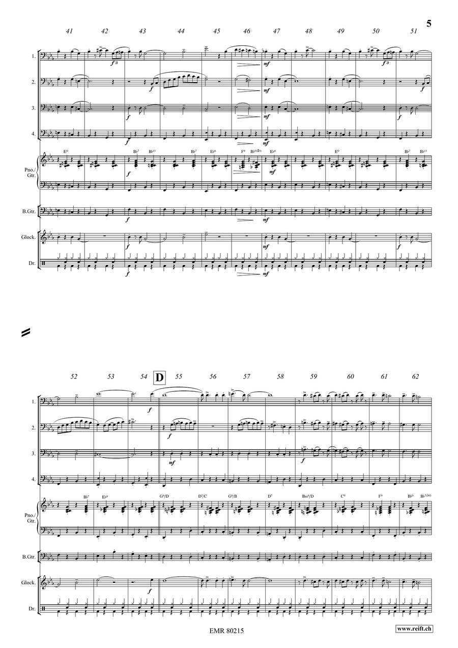 Flic-Flac Flic-Flac Trombone Quartet scores gallery preview page 5