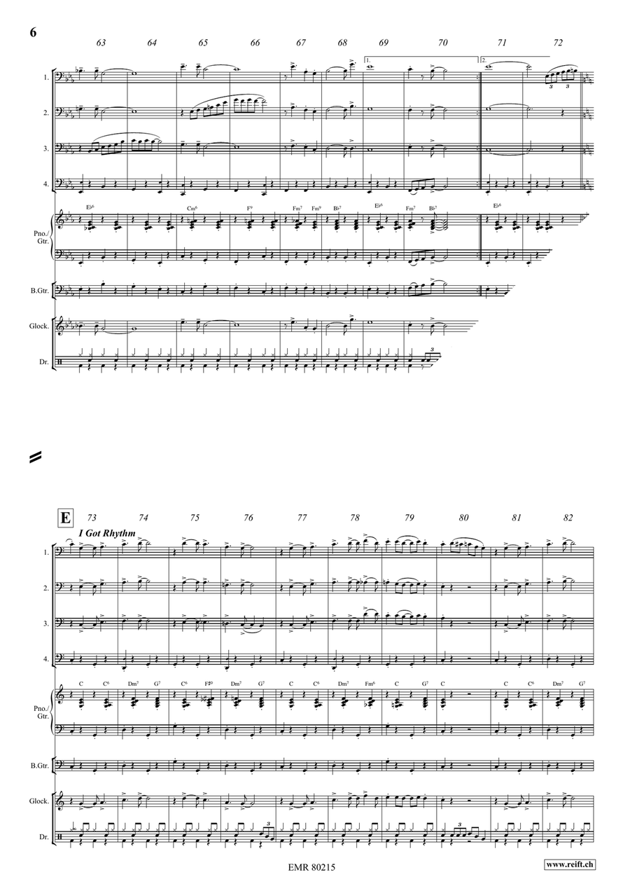 Flic-Flac Flic-Flac Trombone Quartet scores gallery preview page 6