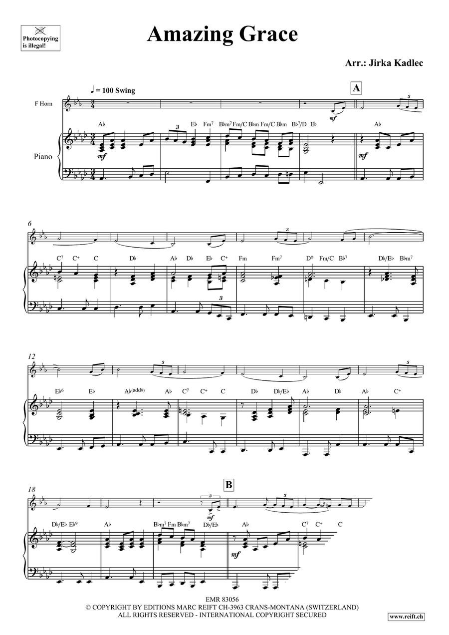 Amazing Grace Amazing Grace Horn scores gallery preview page 3