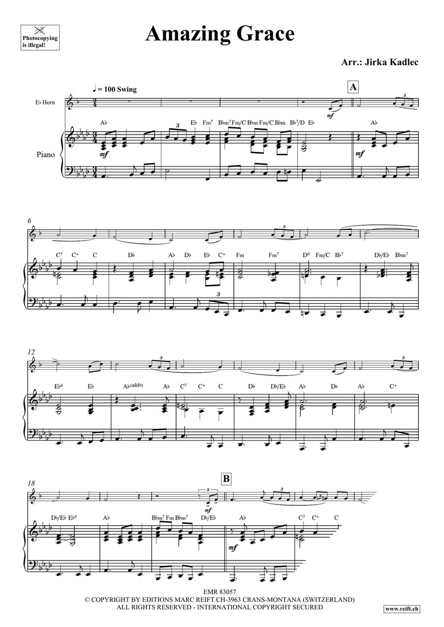 Amazing Grace Amazing Grace Horn scores gallery preview page 3