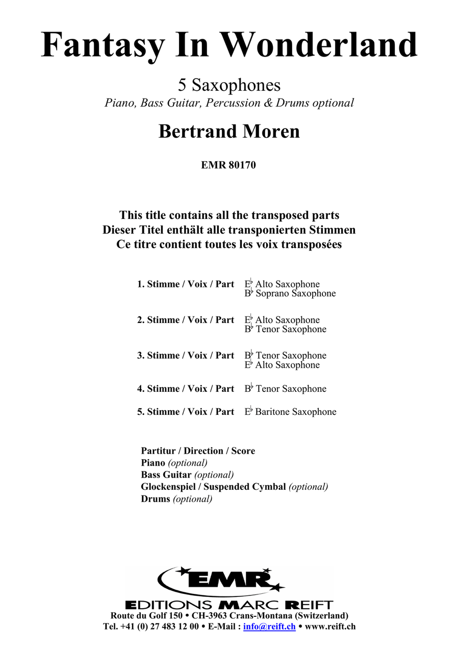 Fantasy In Wonderland Fantasy In Wonderland Saxophone Quintet scores gallery preview page 2