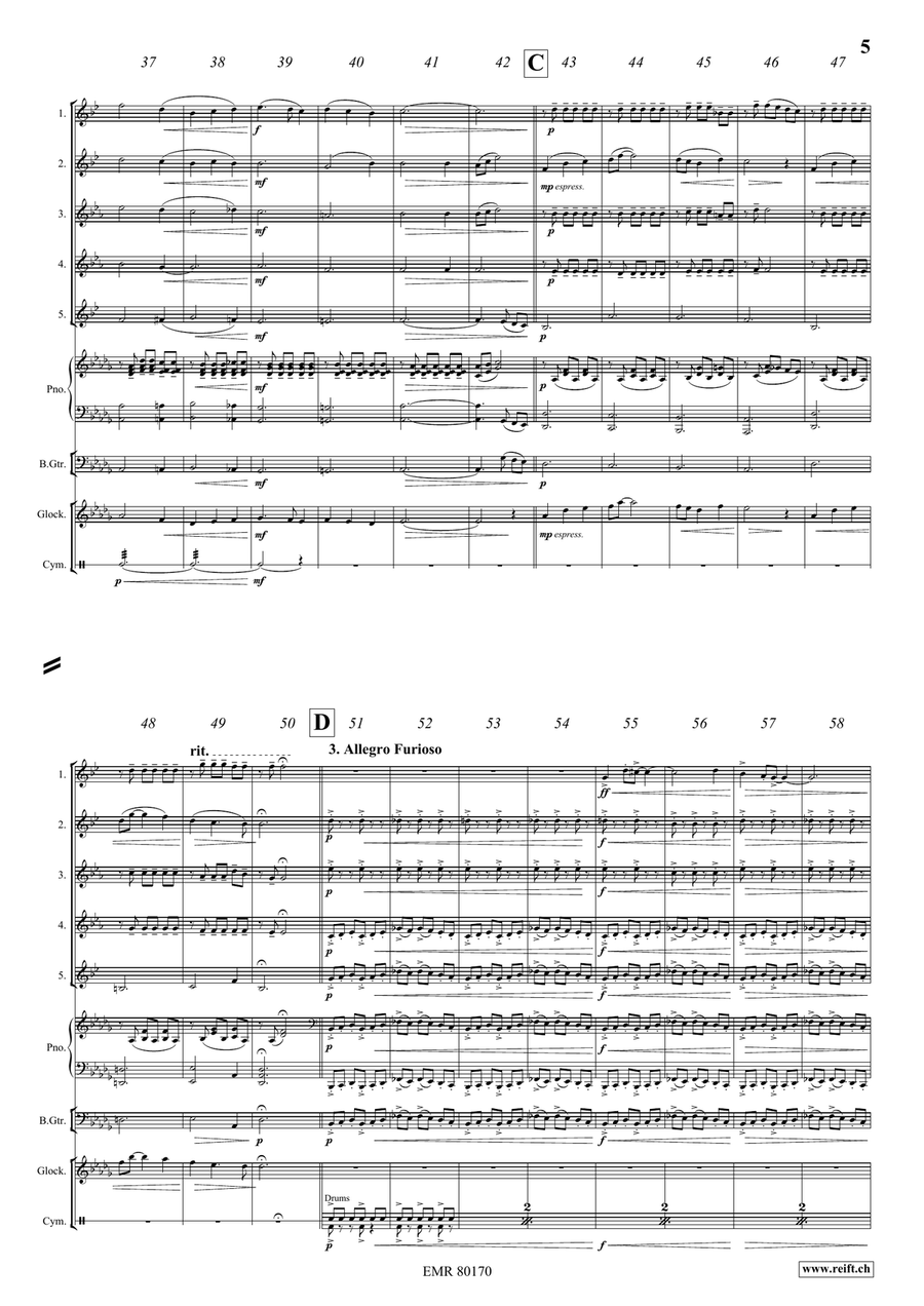 Fantasy In Wonderland Fantasy In Wonderland Saxophone Quintet scores gallery preview page 6