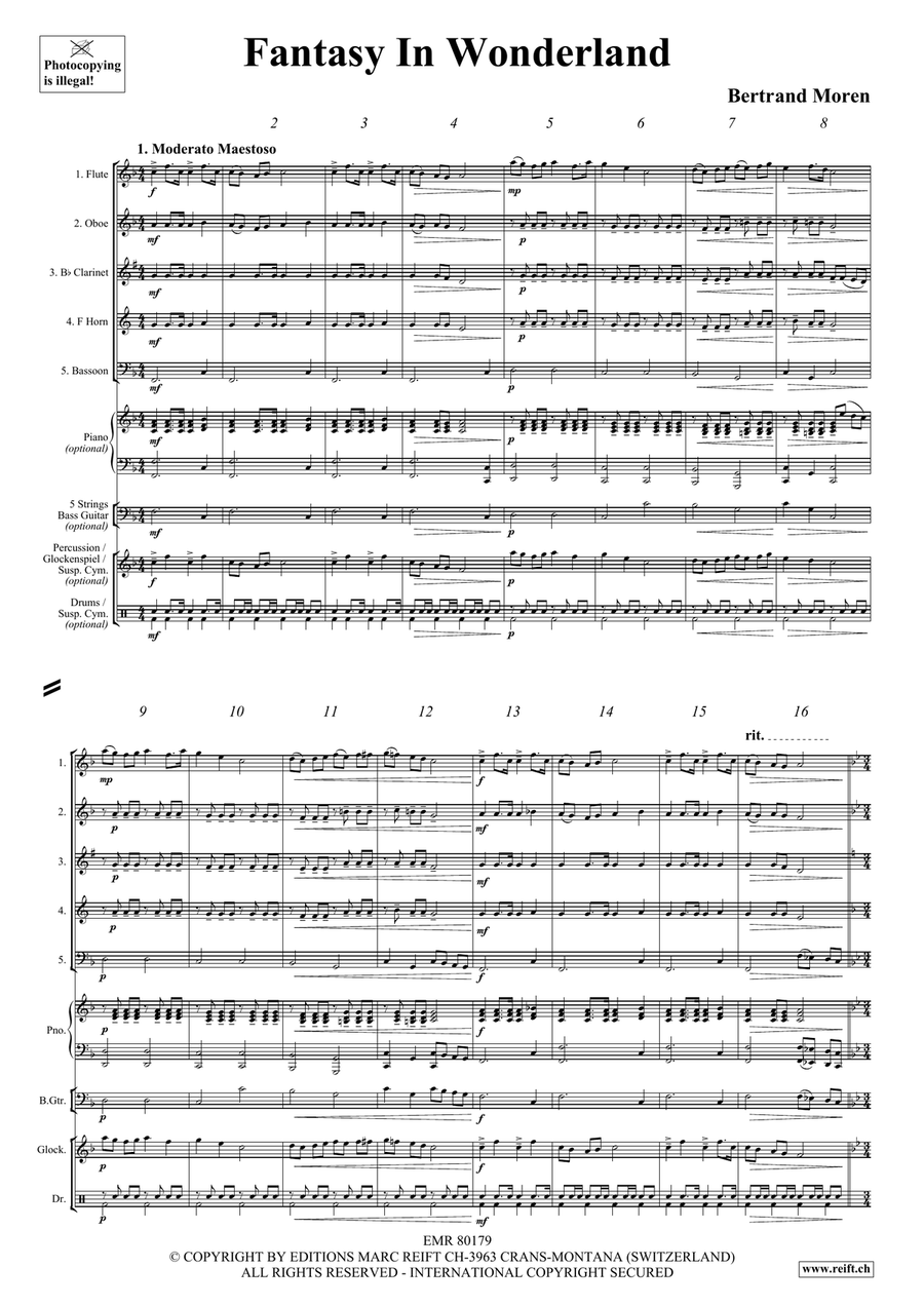 Fantasy In Wonderland Fantasy In Wonderland Woodwind Quintet scores gallery preview page 4