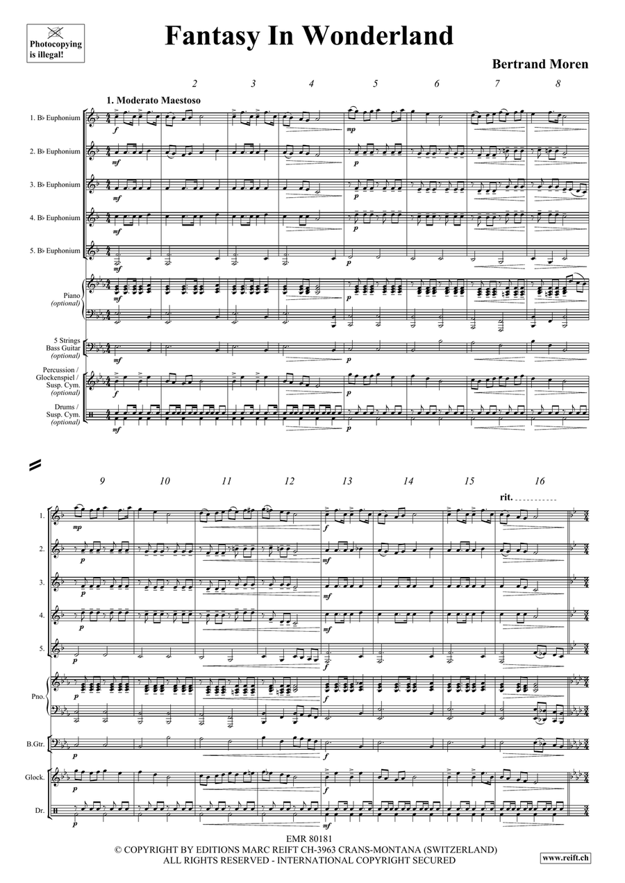 Fantasy In Wonderland Fantasy In Wonderland Euphonium Quintet scores gallery preview page 4