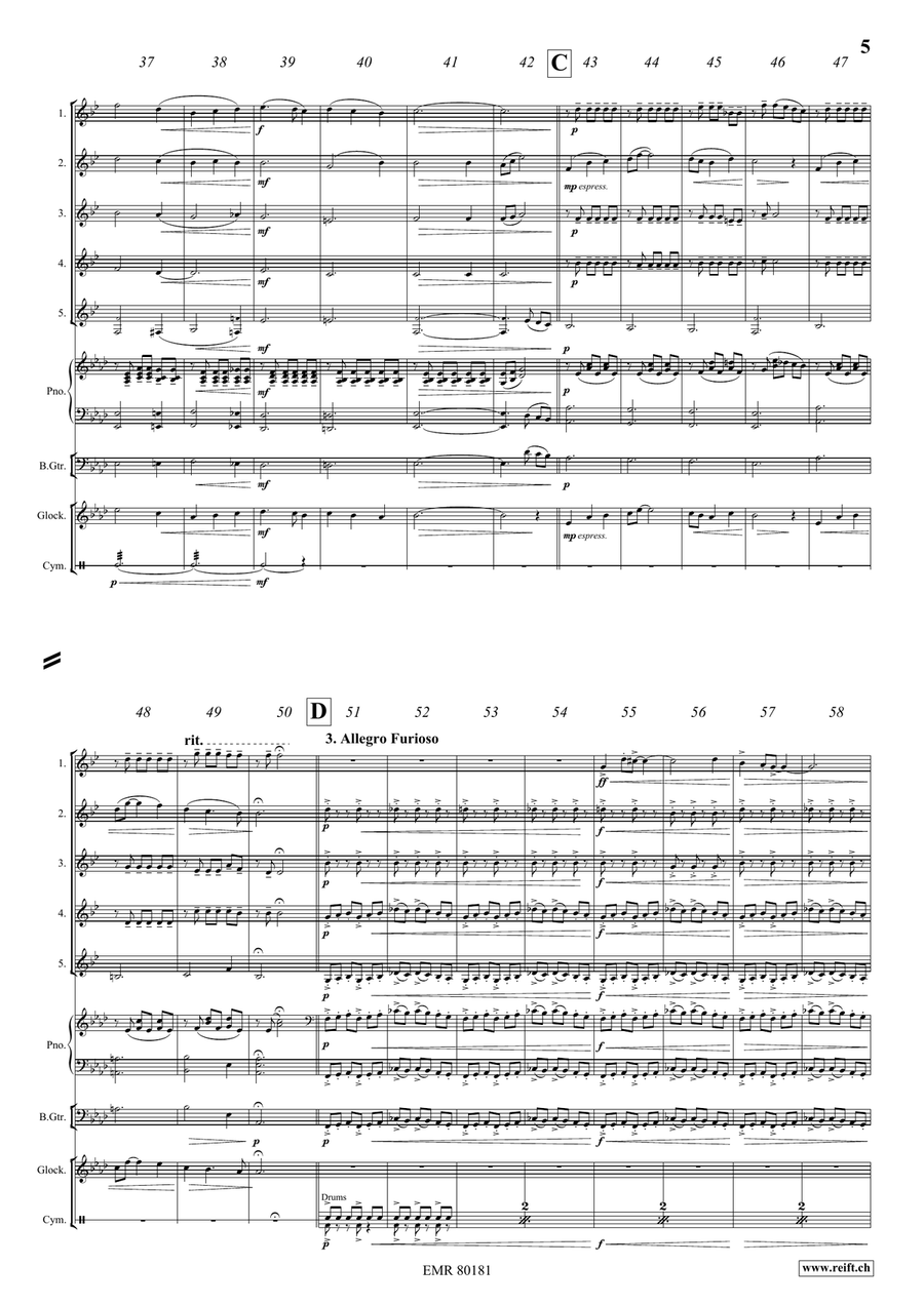 Fantasy In Wonderland Fantasy In Wonderland Euphonium Quintet scores gallery preview page 6