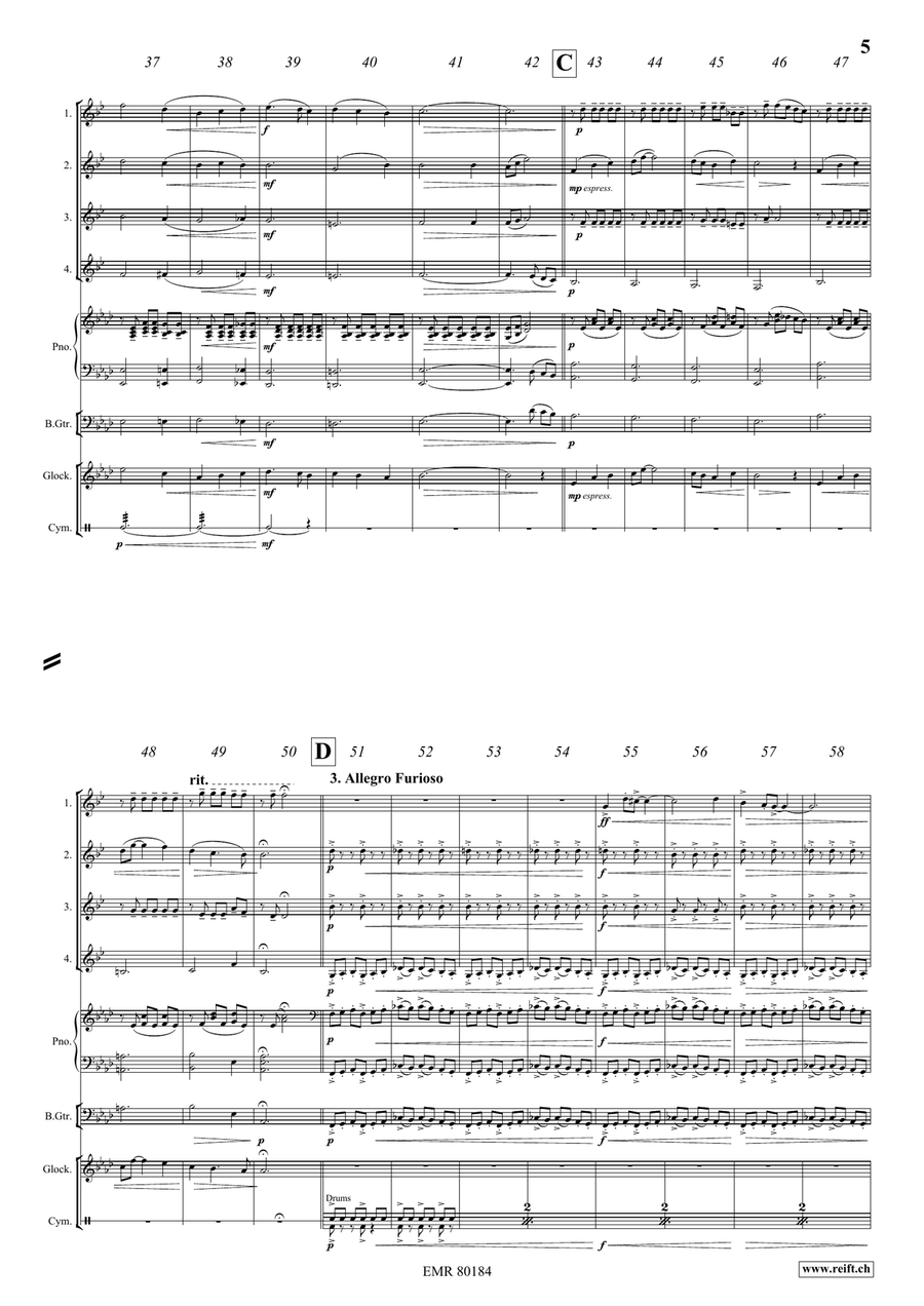 Fantasy In Wonderland Fantasy In Wonderland Clarinet Quartet scores gallery preview page 6