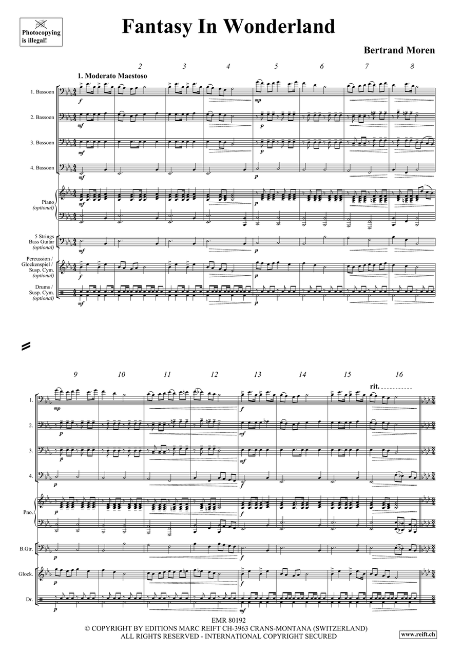 Fantasy In Wonderland Fantasy In Wonderland Bassoon Quartet scores gallery preview page 4