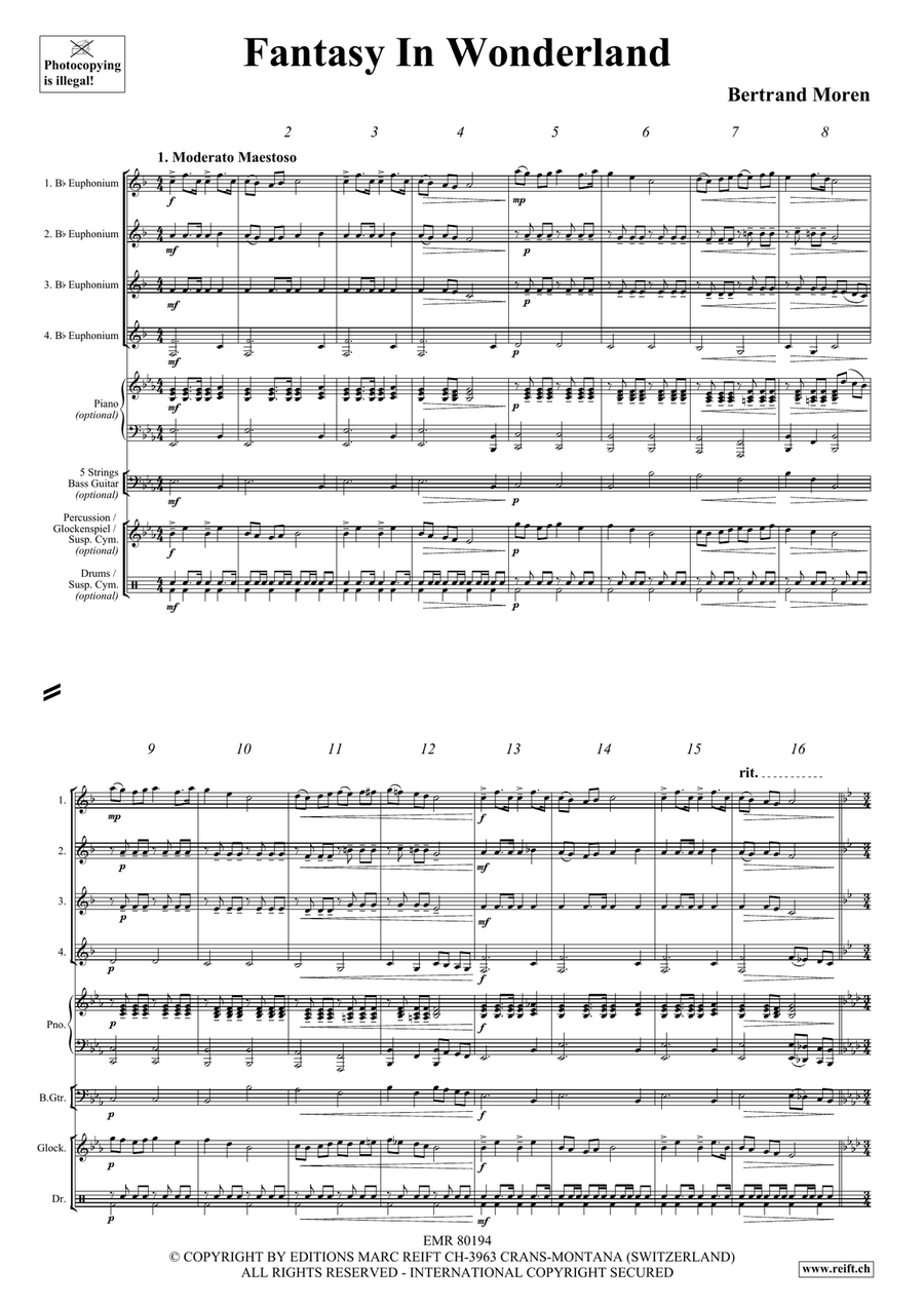 Fantasy In Wonderland Fantasy In Wonderland Euphonium Quartet scores gallery preview page 4