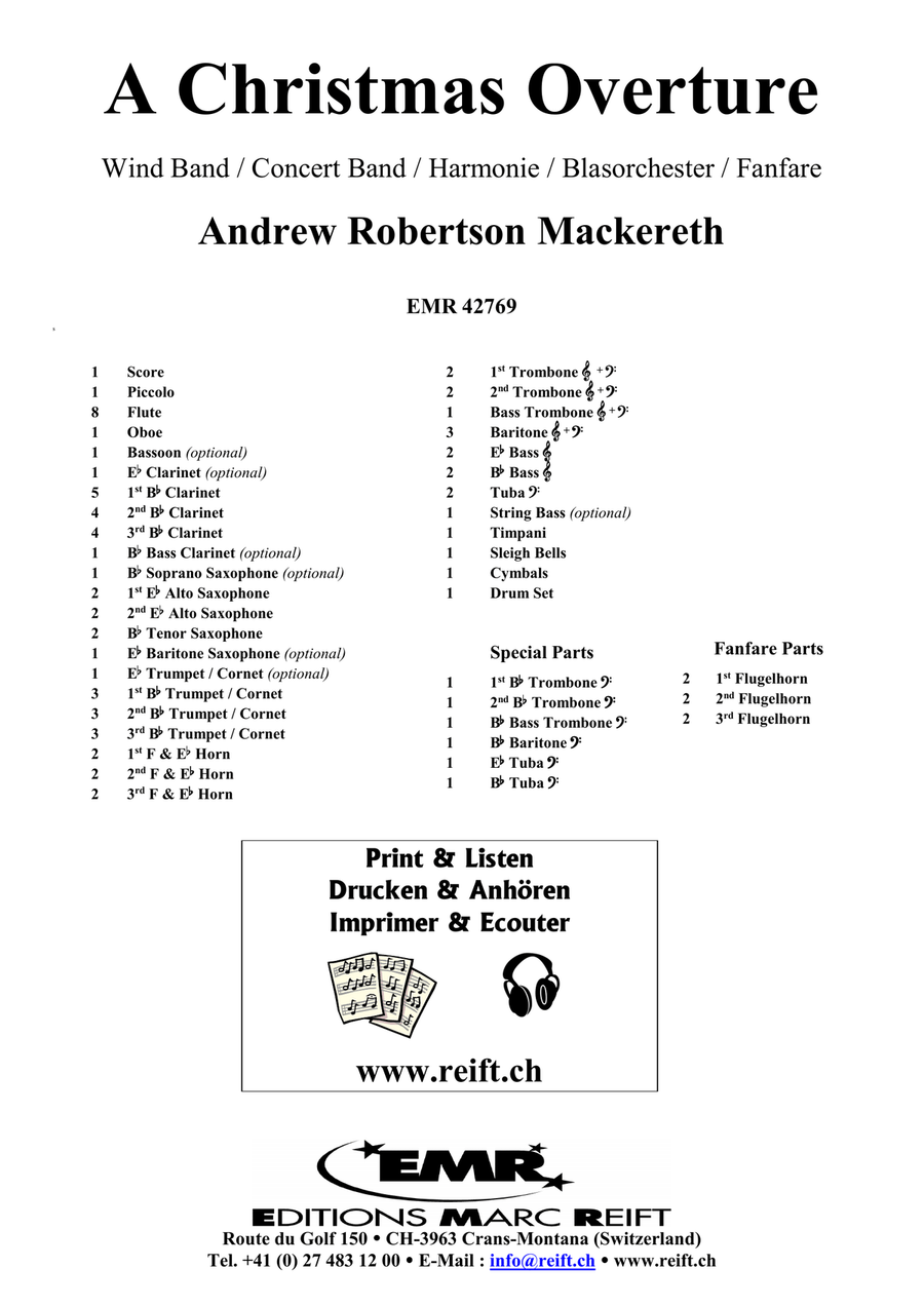 A Christmas Overture A Christmas Overture Concert Band scores gallery preview page 2