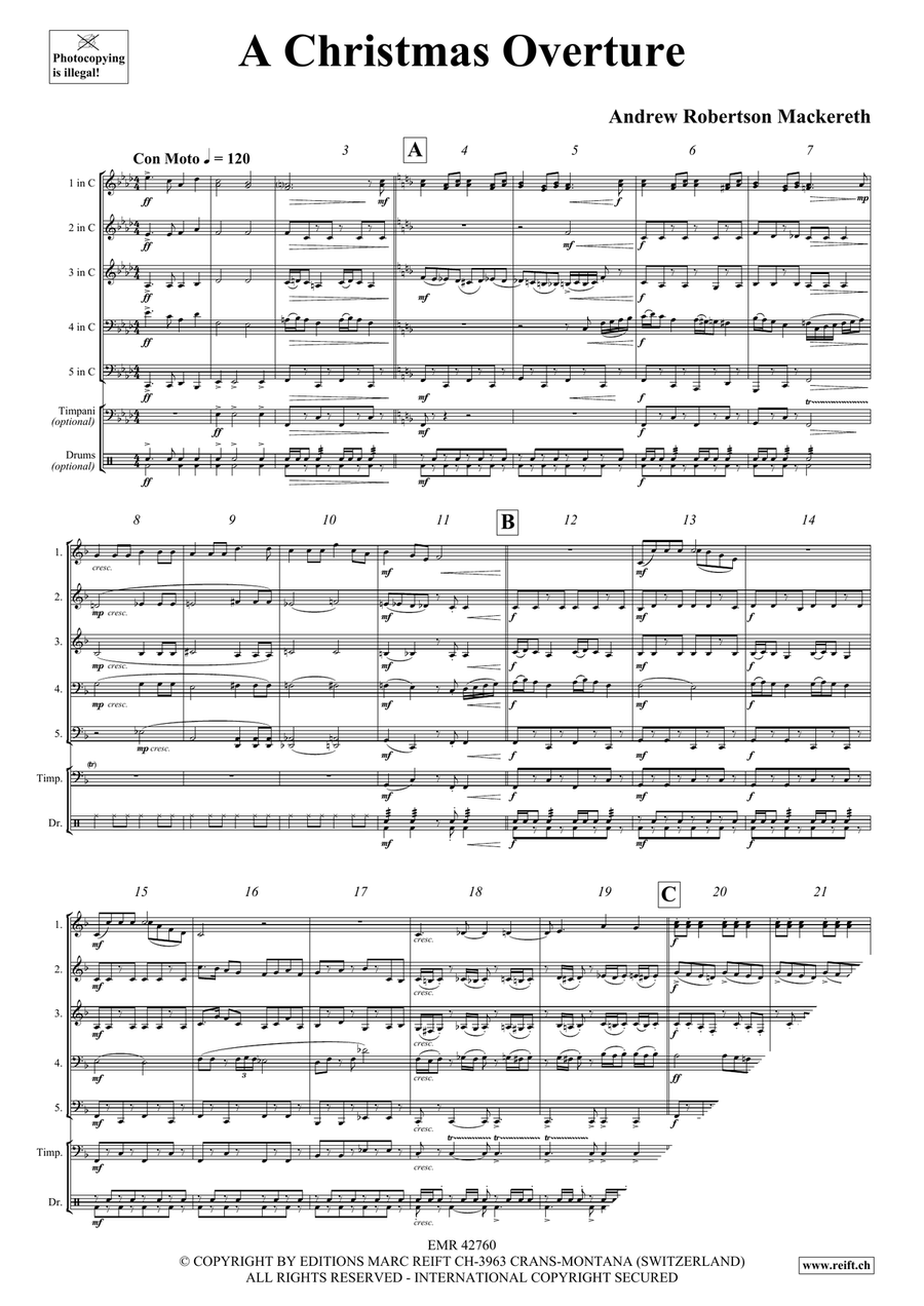 A Christmas Overture A Christmas Overture Concert Band scores gallery preview page 4