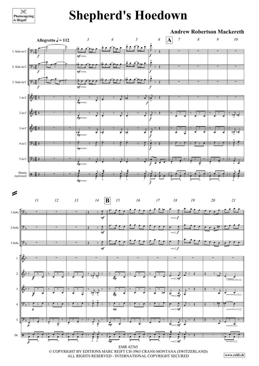Shepherd's Hoedown Shepherd's Hoedown Concert Band scores gallery preview page 4