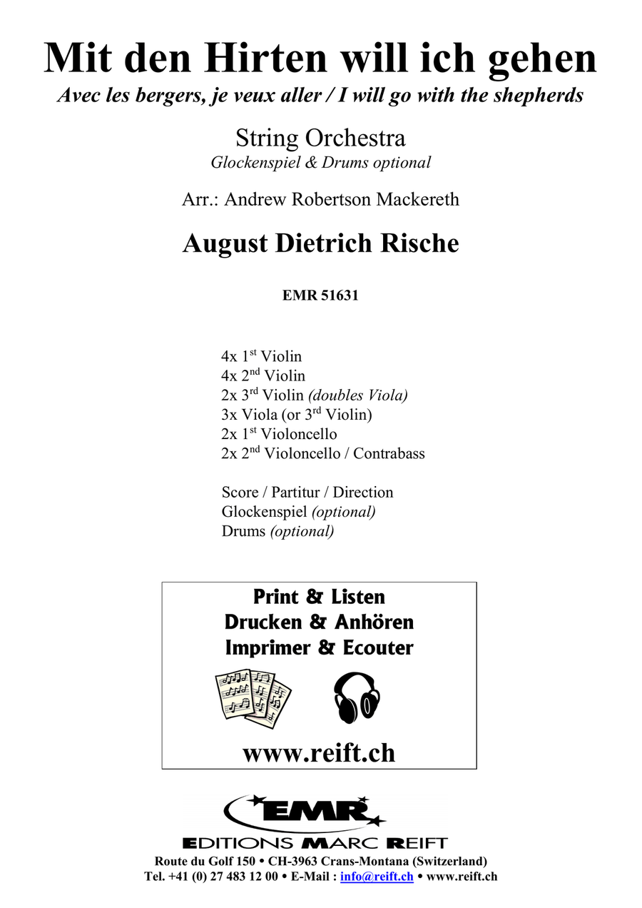 Mit den Hirten will ich gehen String Orchestra scores gallery preview page 2