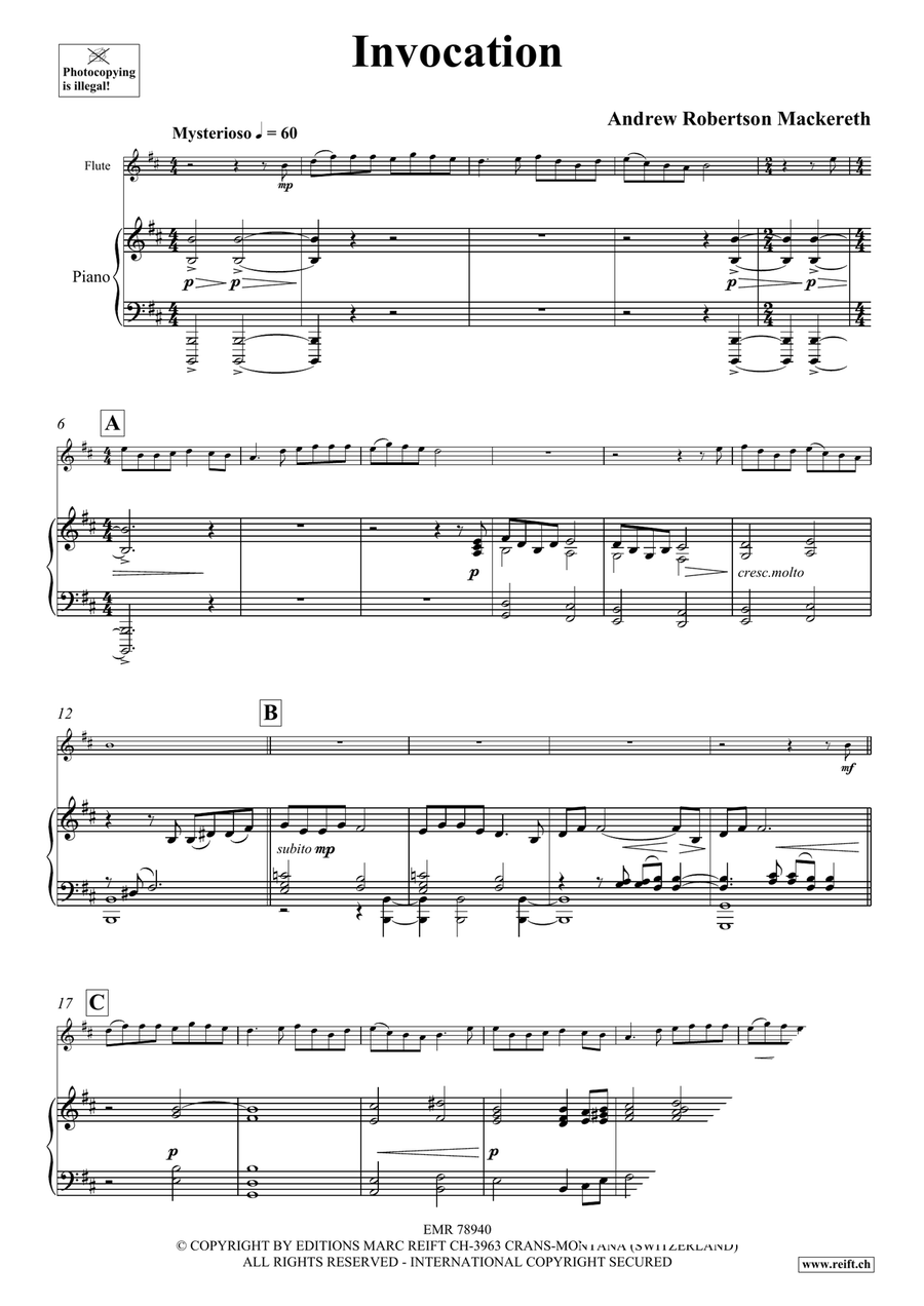 Invocation Invocation Flute Solo scores gallery preview page 4