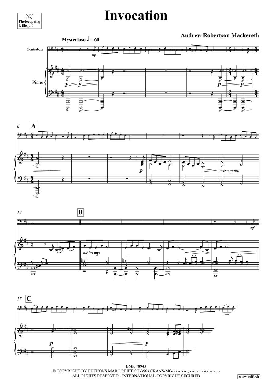 Invocation Invocation Double Bass scores gallery preview page 4