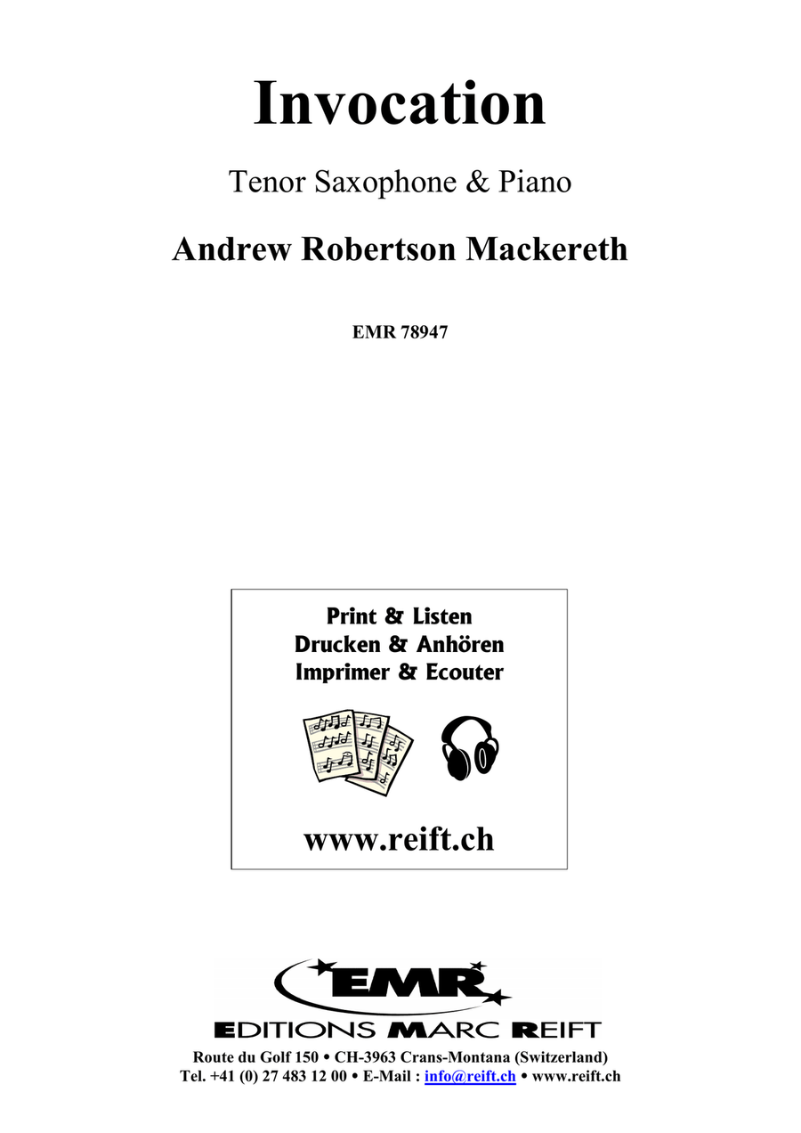 Invocation Invocation Tenor Saxophone scores gallery preview page 2