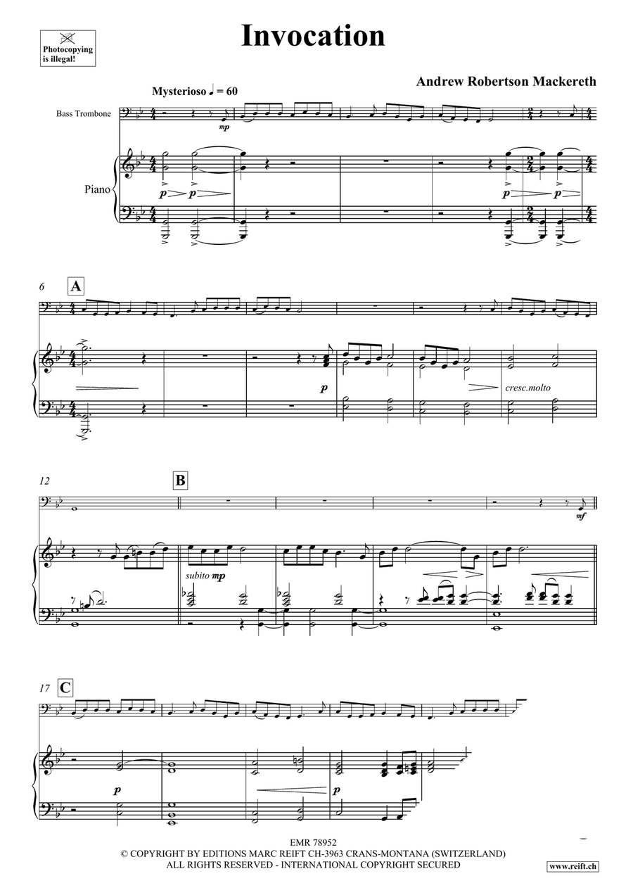 Invocation Invocation Bass Trombone scores gallery preview page 4