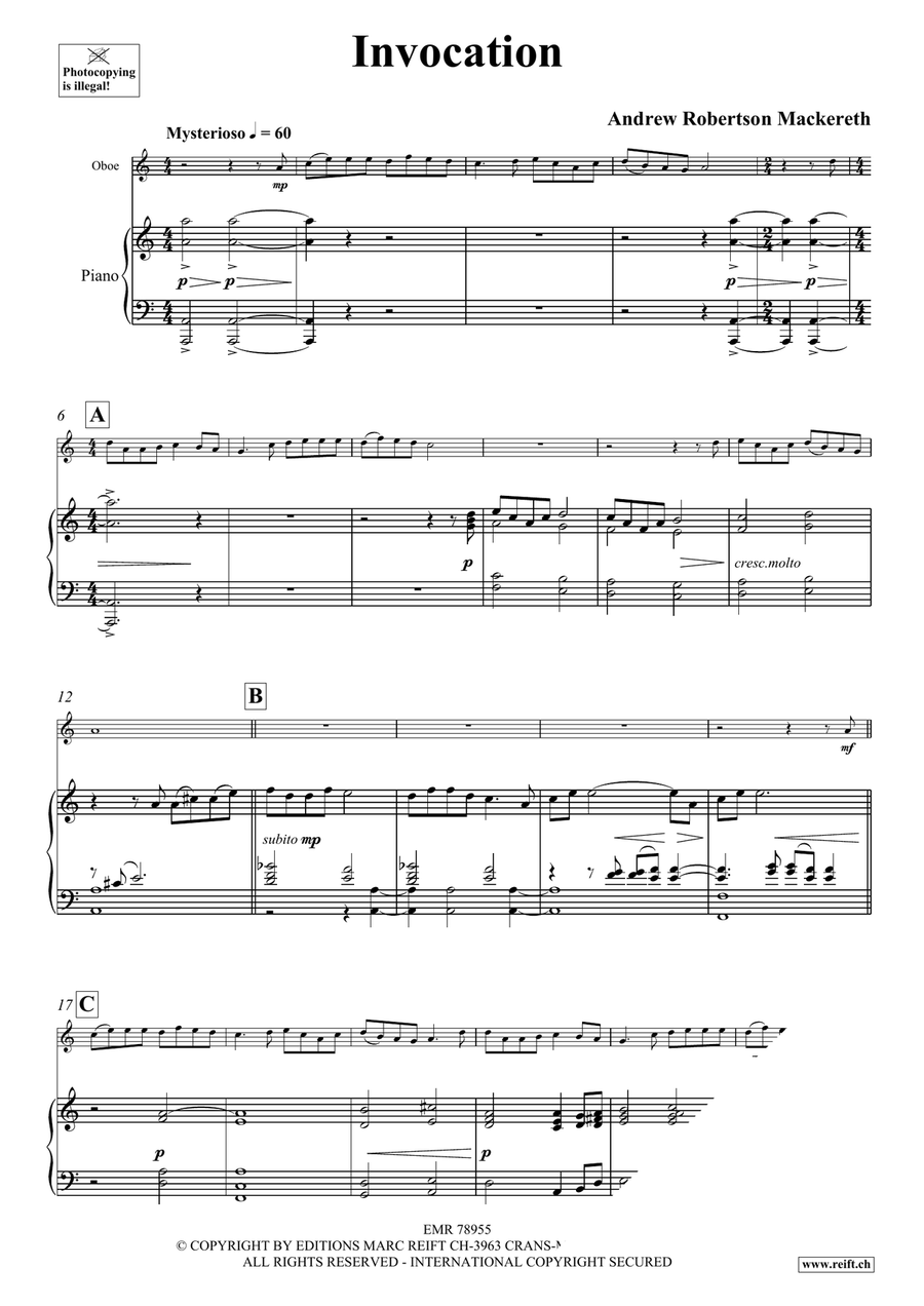 Invocation Invocation Piano Accompaniment scores gallery preview page 4